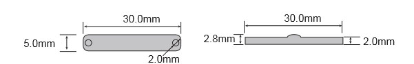 RP310M UHF RFID Tag Size